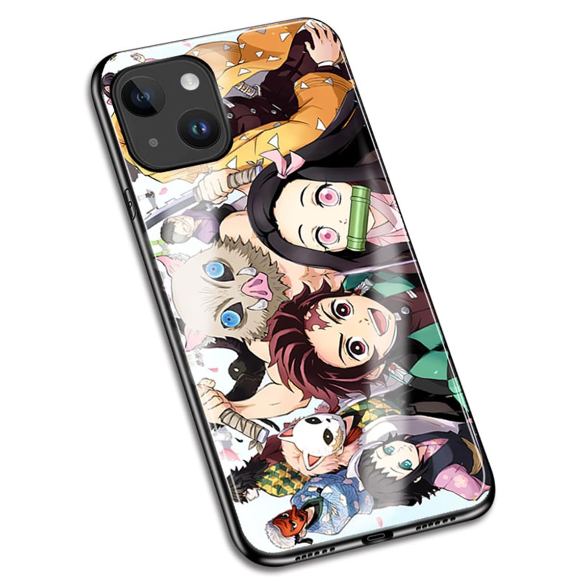 Amazon.co.jp: Fukvee スマホケース 鬼滅の刃 に適合 ガラス質感